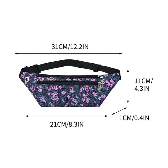 Kraoden Fashion Waist Bag Men's and Women's Casual Large Capacity Messenger Bag Men's Mobile Phone Waist Bag