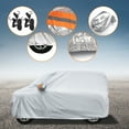 thumbnail image 7 of Unique Bargains 370x175x160cm 12.1x5.7x5.2ft Universal Car Cover Outdoor Dustproof Waterproof Car Protect Silver Tone, 7 of 7