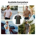 thumbnail image 5 of Sikiie Colorful Stripes Print Men's Short-sleeved POLO Shirts, Button-down Shirts and T-shirts are Suitable for Vacation, Leisure and Business-Small, 5 of 6