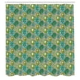 thumbnail image 2 of Ambesonne Ethnic Shower Curtain, Oriental Style Flower Petals, 69"Wx70"L, Turquoise Beige Green, 2 of 4