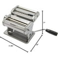 thumbnail image 2 of Cucina Pro Pasta Maker Machine- Heavy Duty Chrome Coated Steel Construction with Fettucine and Spaghetti Attachments, Rollers w/Adjustable Thickness Settings, Manual Hand Crank, Recipes, 2 of 6