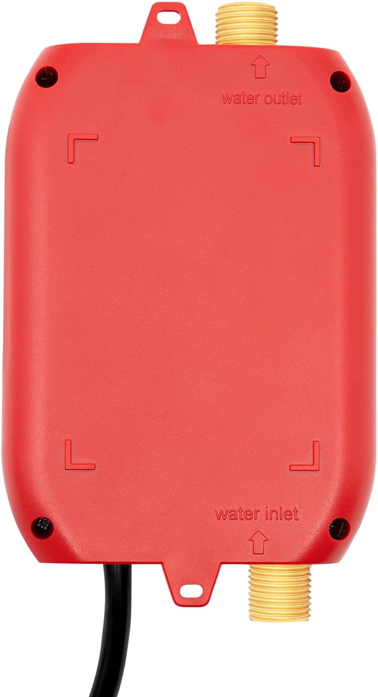 110V Electric Tankless Water Heater, 3000W Instant Hot Water 68-126F Wall-Mounted With Automatic Power-off, On Demand for Kitchen, Sink, Washing, Basin