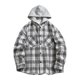 thumbnail image 2 of Puntoco Sudadera Con Capucha Versátil Básica Para Hombre Camisa Clásica Con Capucha A Cuadros Escoceses Chaquetas Casuales Con Capucha De Manga Larga, 2 of 9