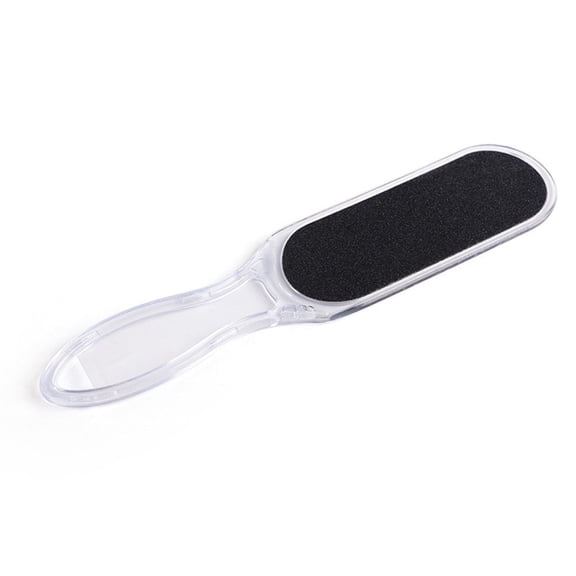 Transparent Handle Foot File - Double Sided Thickened Sandpaper Pedicure Tool for Callus Removal, Dead Skin, and Manicure, 1 Pack