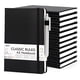 thumbnail image 1 of Paq. 12 Cuadernos Journals a Granel con Bolis Negros, Set Cuaderno Feela A5 Clásico, Escuela, Trabajo, Viajes, 120 GSM, 5.1"x8.3", Negro, 1 of 3