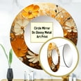 thumbnail image 3 of Designart "A Melody of Gold The Marigold s Beauty IV" Marigold Round Mirror Wall Décor Traditional - Large Gold Round Mirror - Round Mirror 36" x 36" Inch, 3 of 5