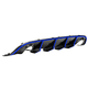 Ikon Motorsports V2 Style Rear Diffuser + Side Aprons – Matte Black, Fits 2015-2023 Dodge Charger SRT & Select Charger Models