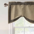 thumbnail image 4 of Black Brown Retro Greek Key Tie Up Valance Curtains for Windows, Kitchen Curtains Window Treatments, Geometric Greece Ancient Rustic Short Window Shades Valances for Bedroom Bathroom Cafe 54"x18", 4 of 8