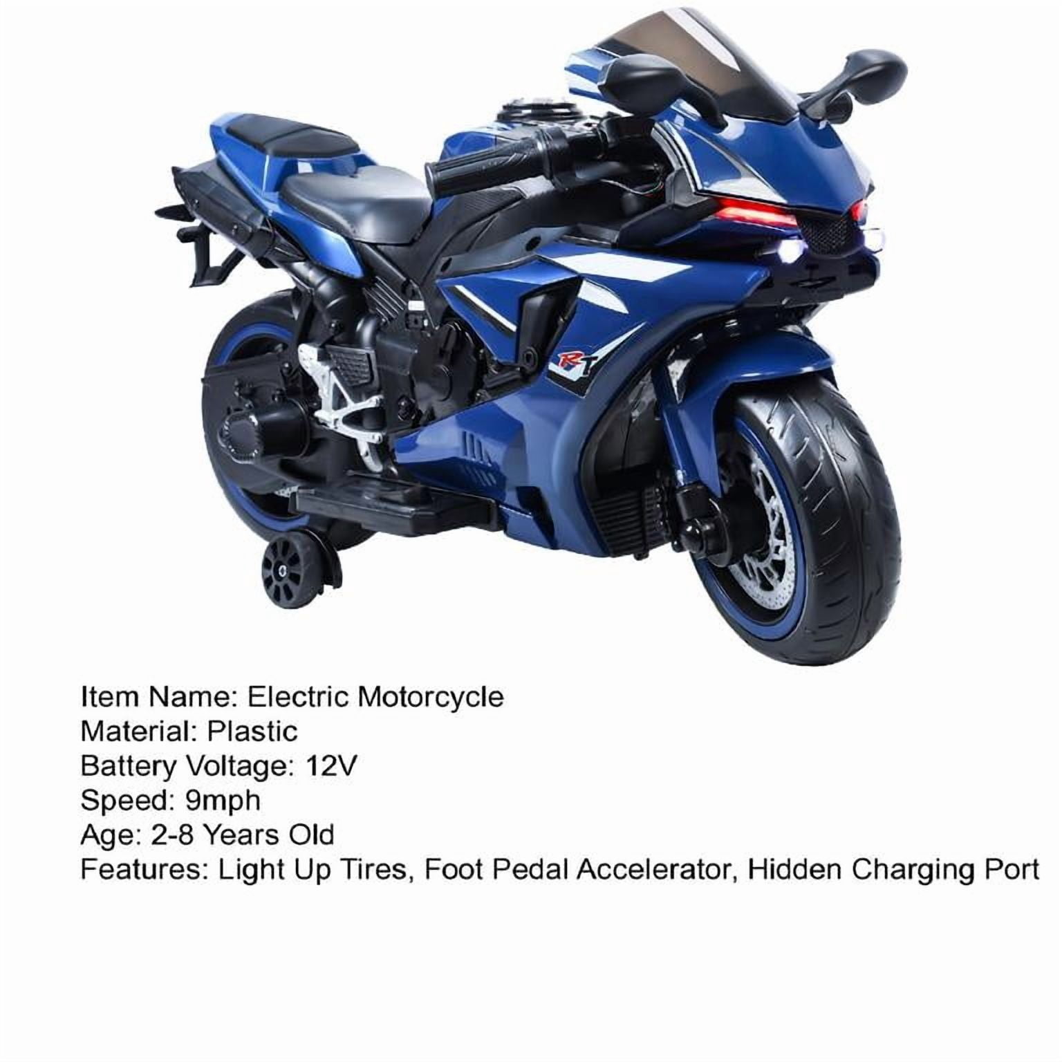 12V Dual Motor Mini Electric Dirt Bike, 9mph Ride-on Motorcycle, LED Lights, Shock Absorption, Hidden Charging Port