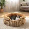 thumbnail image 4 of LFKERWMG Lit Rond Amovible Lavable pour Chat Doux avec Fond pour Petit Moyen, 4 of 5