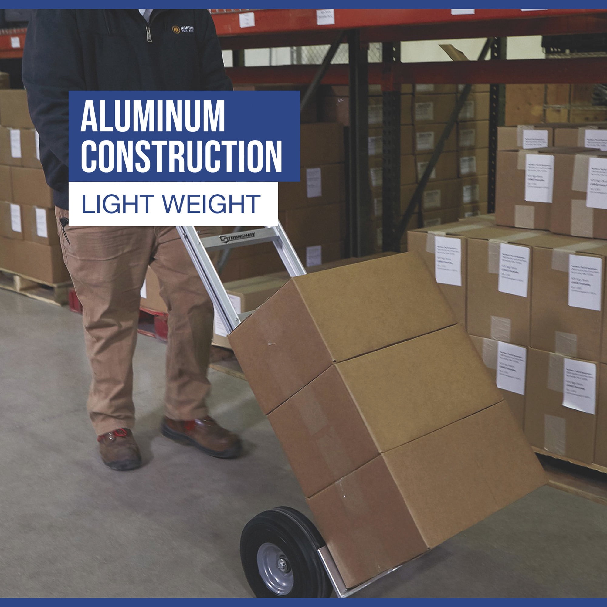 Strongway Aluminum Hand Truck, 600-Lb. Capacity