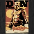 thumbnail image 2 of Boy's Star Wars: The Book of Boba Fett Din Djarin Poster Pull Over Hoodie Black X Large, 2 of 4
