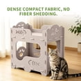 thumbnail image 5 of Felt Cat Bed Nest, Portable Pet Lounge House for Indoor & Outdoor Cats, Ideal for Playing Sleeping Resting, White 50x29x52cm, 5 of 9