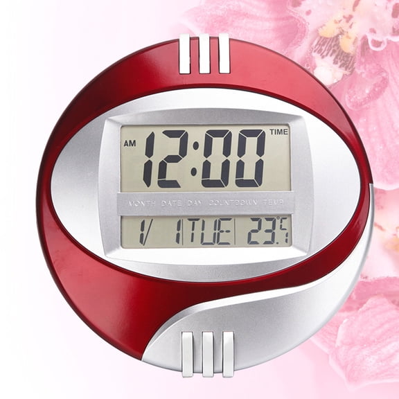 Niceauty LED Display Digital Wall Clock with Alarm and Temperature for Home