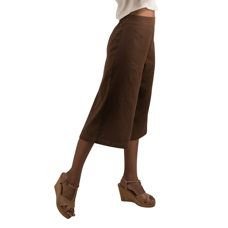 Lentta Women's Capri Pants Casual Summer Cotton Cropped Tulip Pants Trousers  (#2DarkGreen, S) at  Women's Clothing store