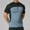 Gray, variant on YLSDY Mens Slim-Fit Gym Workout T Shirts Color Block Short Sleeve Quick Dry Tee 1/4 Zip Tees Mock Neck Running Soft Tops Green S