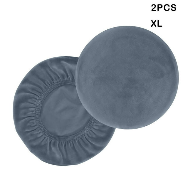2X Stool Cover Bar Supplies Washable Exquisite Dustproof Chair Covers Fine Workmanship Handily Install Party Accessories Exquisite Gray-blue XL