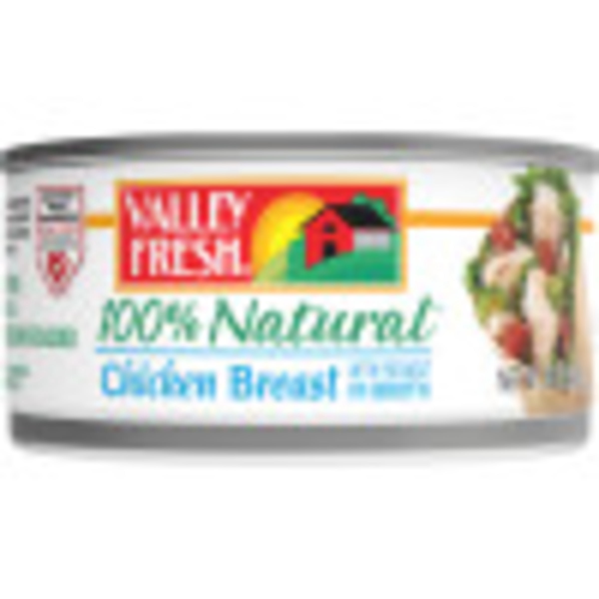 (4 pack) VALLEY FRESH 100% Natural* Chicken Breast with Rib Meat in Water, Shelf Stable, 10 oz Steel Can