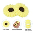 thumbnail image 4 of Uxcell 30mm Silicone Flower Beads, 10 Pcs Cute Colorful Soft Sunflower Focal Loose Space Bead, Light Yellow Brown, 4 of 6