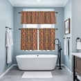 thumbnail image 3 of Southwest Boho Kitchen Curtains Sets for Windows 24 Inch Length, Retro Farmhouse Abstract Geometric Striped Rod Pocket Window Treatments Tier Curtains and Valances Set for Bedroom/Bathroom, 3 of 8