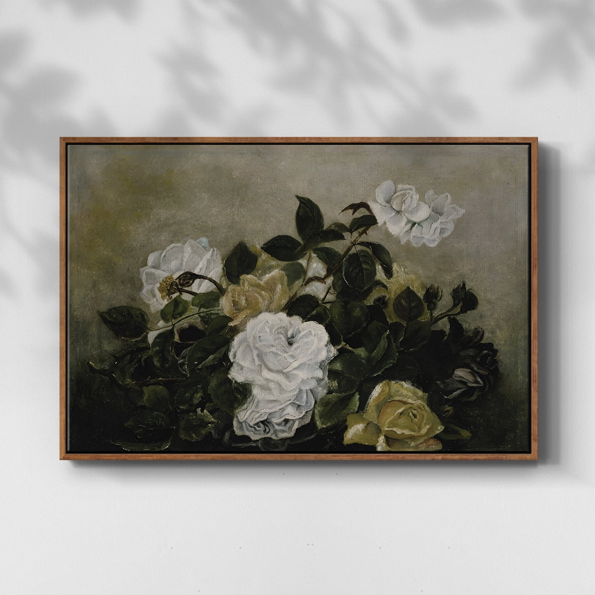 Vintage Landscape-CCLVII By Wexford Home Framed in Walnut Wood Gallery Wrapped Canvas 25 in. x 37 in.