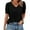 Black #037, variant on Womens Tops Short Sleeve Shirts Buttons V Neck Spring Fashion Summer Outfits Plus Size Dressy Casual Blouses Blue XL