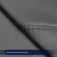 thumbnail image 7 of Bare Home Flat Top Sheet, Microfiber, Wrinkle Resistant, King, Gray, 2 Pack, 7 of 7