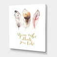 thumbnail image 3 of Designart ' Your Vibe Attracts Your Tribe Ethnic Feathers I ' Bohemian & Eclectic Canvas Wall Art Print, 3 of 4