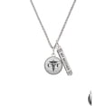 thumbnail image 2 of Delight Jewelry Silvertone Domed Black CVT Silvertone Always My Mother Bar Charm Necklace, 23", 2 of 4