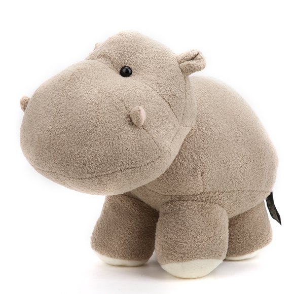 Children Plush Toy, Elephant Hippo Shape Plush Toy, Simulation For Baby Beige Hippo 40 X 25cm