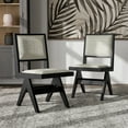thumbnail image 2 of Furniture of America Kaelis Modern Solid Wood Indoor Dining Chairs, Balck (Set of 2), 2 of 9