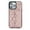 Rosegold, variant on Designed for iPhone 16 Pro Wallet Case with Shoulder Strap and Wrist Strap, Elegant Stand PU Leather Credit Card Holder Magnetic Clasp Slim Phone Cover, RFID Blocking, Violet