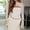 White, variant on XPMWRP Women's Lace Cutout Tops Going Out Crew Neck Slim Shirt Sheer Mesh Bell Long Sleeve Blouse Bodycon Outfits White L