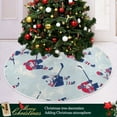 thumbnail image 3 of Yayeee Christmas Tree Skirt 47 inches for Xmas Tree Holiday Party Decoration, Blue Ice Hockey, 3 of 6