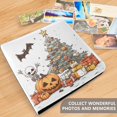 thumbnail image 4 of FORMRS 3 Ring Photo Album 4"x6" Self Adhesive Large Capacity PU Leather Cover, White Cartoon Halloween Trees, 4 of 8