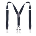 thumbnail image 2 of SGFCWSX Men's X-Back Suspenders, 4-Clip Elastic Adjustable Formal Casual Black, 2 of 4