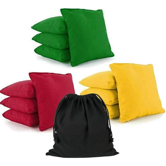 GHSDFBB Bean Bags for Tossing, 12 Pack Cornhole Outdoor Toss Gaming Colorful Bean Bags Carnival Games Kids Beanbags Throwing Games for Kids Halloween Games