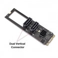 thumbnail image 6 of CY NGFF Key B+M PCI Express to SATA 3.0 6Gbps Dual Ports Vertical Adapter Converter Hard Drive Extension Card JMB582 2280, 6 of 7