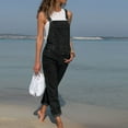thumbnail image 2 of XIAOCHA Womens Denim Utility Overalls Relaxed Fit Cropped Adjustable Shoulder Denim Jumpsuits Durable Casual Weekend Overalls, 2 of 6