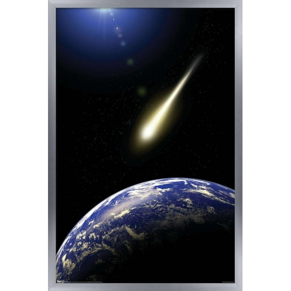 Shooting Comet Wall Poster, 14.725" x 22.375", Framed