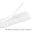 thumbnail image 3 of Uxcell Weather Stripping Brush, 65ft l x 0.35" W x 0.59" H Self-Adhesive Seal Weatherstrip Sweep Brush White for Door Window, 3 of 5