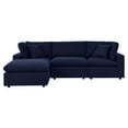 thumbnail image 5 of Modular Lounge Sectional Deep Sofa Chair Set, Sunbrella, Blue Navy, Fabric, Modern Contemporary, Outdoor Patio Balcony Cafe Bistro Garden Furniture Hotel Hospitality, 5 of 10