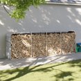 thumbnail image 1 of vidaXL Log Holder Light Grey 300x45x100 cm Galvanised Steel, 1 of 5