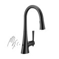 thumbnail image 1 of Moen 9126Ewbl Kurv Collection Motionsense Wave Sensor Touchless One Handle High Arc Pulldown Modern Kitchen Faucet Featuring Power Clean, Matte Black, 1 of 5