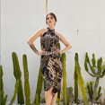 thumbnail image 3 of ZHYT Vente Chaude Été Robe à Bretelles Imprimée pour Femmes Robes Fendues Dos Nu Robe de Soirée Dos Nu Décontractée avec Chaîne Ceinture, 3 of 5