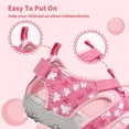thumbnail image 4 of Apakowa Kids Girls Soft Sole Closed Toe Sandals Summer Shoes with Arch Support (Toddler/Little Kid), 4 of 8