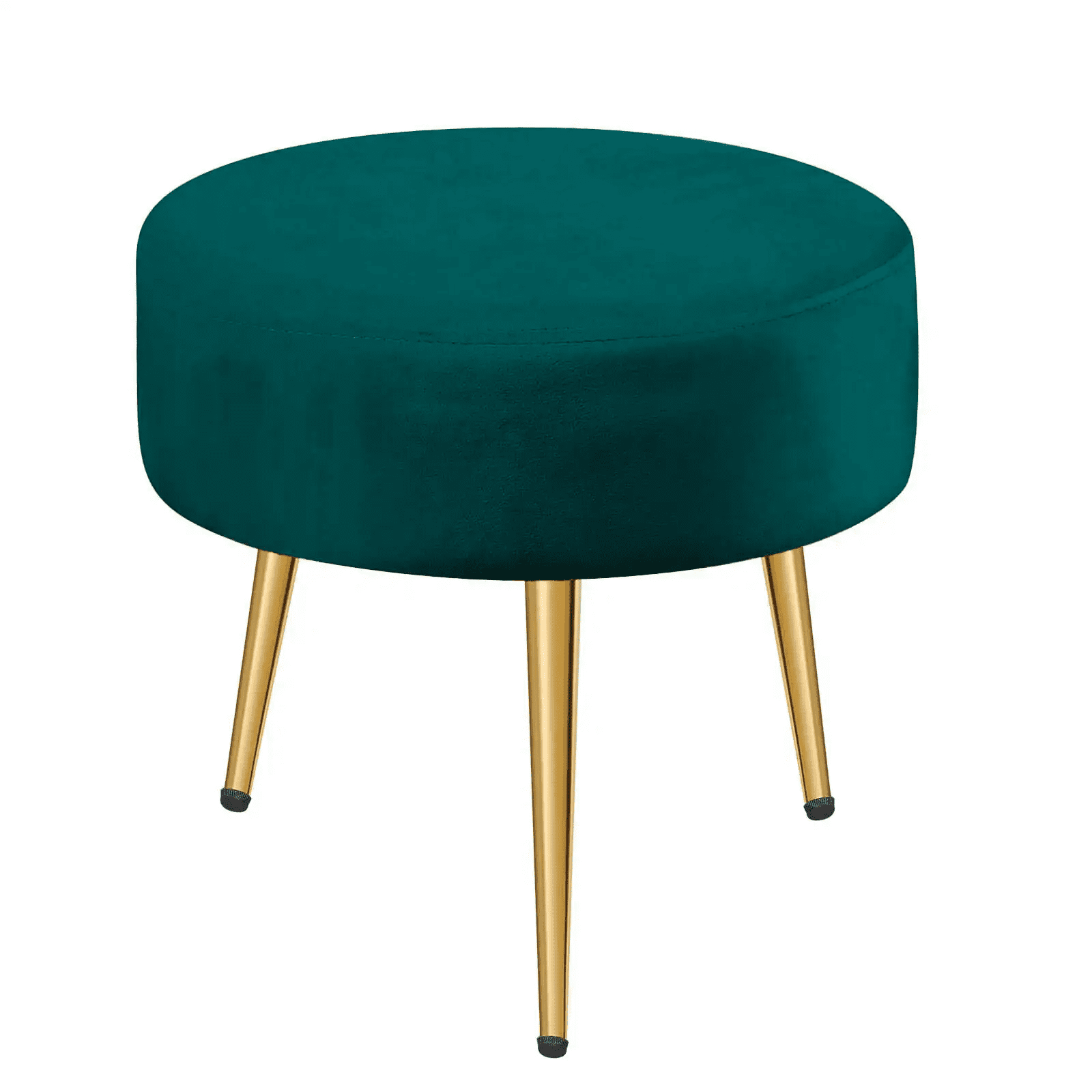 Magshion Modern Velvet Round Footstool Ottoman, Vanity Stool Foot Rest