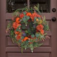 thumbnail image 4 of Holloyiver 15.7In Fall Door Wreath Autumn Maple Leaf Pumpkin Pinecone Harvest Wreath for Front Door Thanksgiving Halloween Decorations Home Decor, 4 of 5