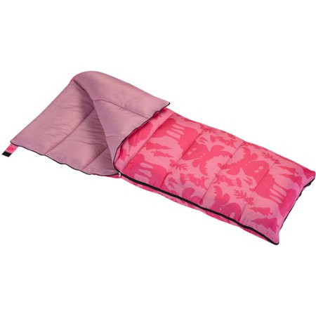 Wenzel Moose 40-Degree Kids Sleeping Bag, Pink
