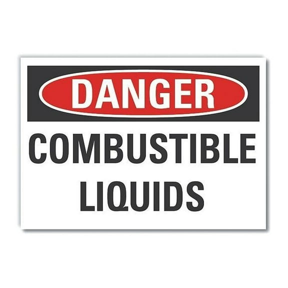 Lyle Combust Liquid Danger Rflctv Lbl,10x14in LCU4-0417-RD_14X10